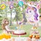 Unicorn Pinata Set for Birthday Party with Unicorn Piñata, Banner, Balloon, Stick, Blindfold, Cupcake Toppers, 54 PCS Birthday Favors Decorations Supplies for Girls